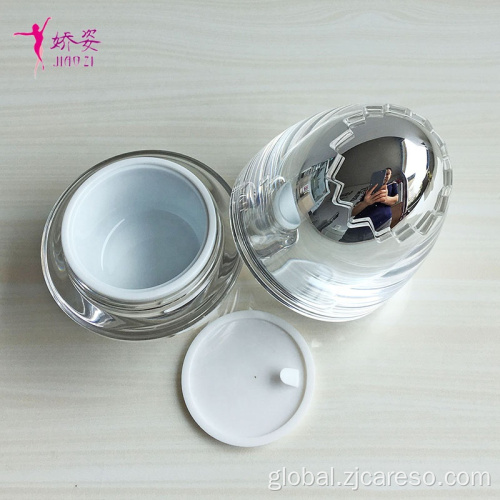 Very Good Diamond Shape Cream Jar 30g Luxury Egg Shape Acrylic Cream Jar Factory